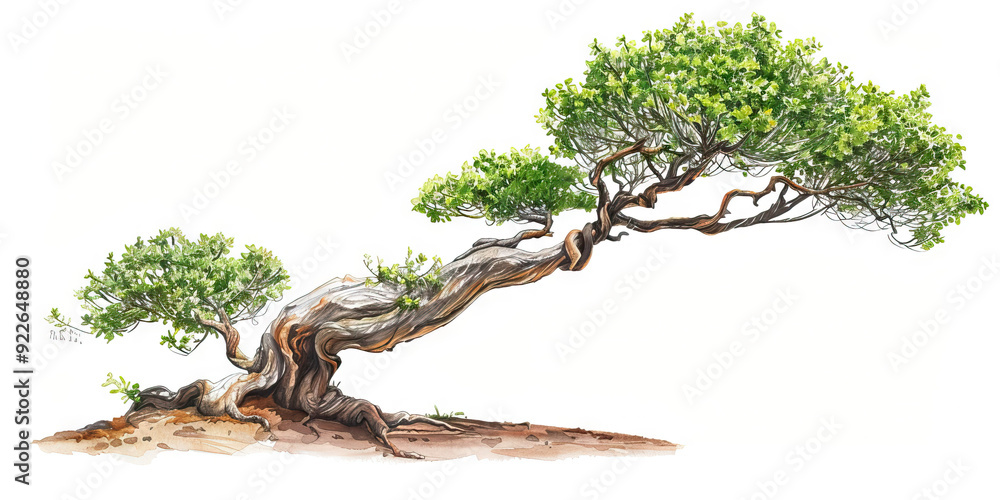 Poster bonsai tree showing elegant branch structure