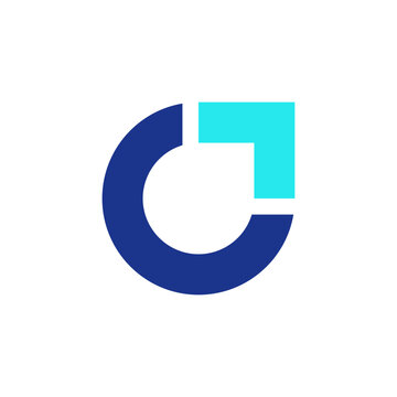 alphabet o letter arrow logo vector eps