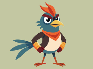 Waxwing Bird Various Poses Sequence Cartoon Vector Character