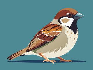 Illustration vectorielle premium Sparrow
