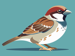Illustration vectorielle premium Sparrow

