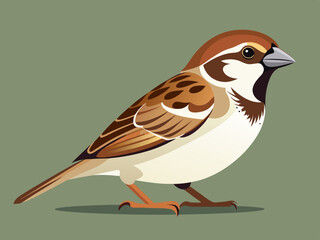 Illustration vectorielle premium Sparrow
