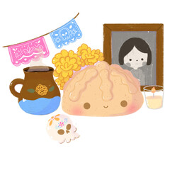 Altar de muertos sin fondo