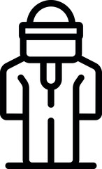 Beekeeper is wearing a protective suit, ensuring safety while tending to the beehives