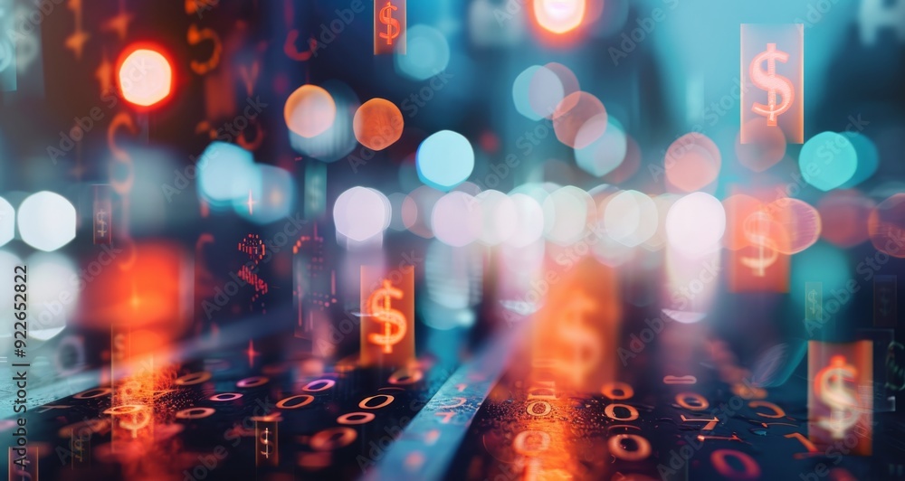 Aufkleber dynamic financial data visualization with market trends and annotations