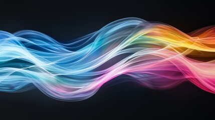 Naklejka premium A colorful wave of water with a pink and blue hue