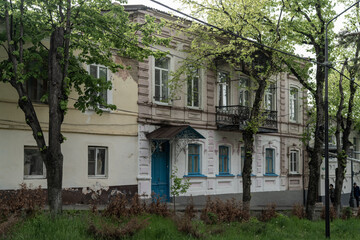 old wall with windows
