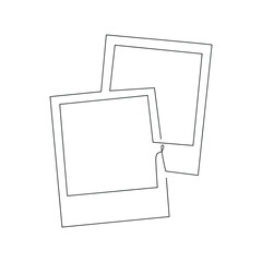 Photo in one continuous line. One line drawing, minimalism. Vector illustration.