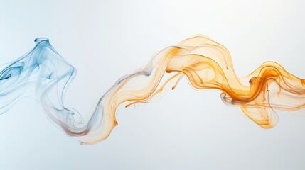 Obraz premium A long, wavy line of white and blue