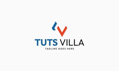 Initials TV Abstract Monogram Logo Design Named Tuts Villa