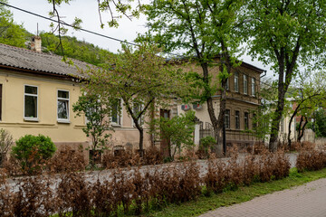 old wall with windows