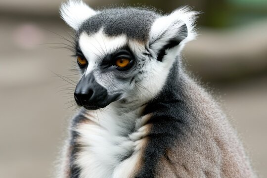 An image featuring a lemur with its inquisitive expression, its distinctive appearance and lively demeanor representing the unique wildlife of Madagasca