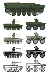 Unmanned ground vehicle UGV Tactical vector illustration