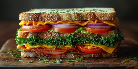 National Sandwich Day stacked sandwiches, September 21st