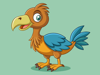 Dessin d’oiseau dodo de dessin animé © VectorVibe