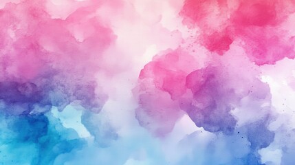 Fototapeta premium A vibrant abstract watercolor with shades of pink, purple, and blue, blending softly.