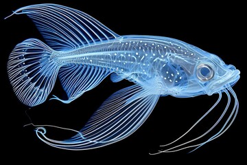 An image of the mysterious deep sea, with bioluminescent creatures and unfathomable darkness highlighting the mysteries of the unexplored ocean depth