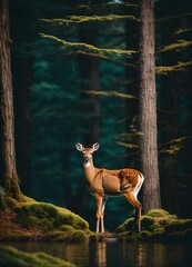 deer in the woods