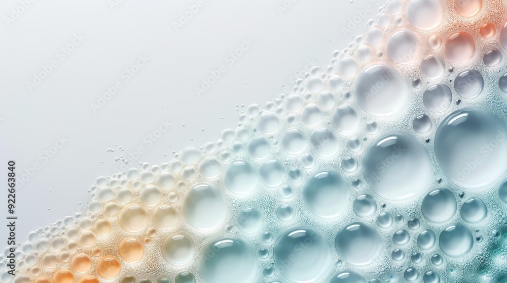 Poster the image is a colorful abstract painting of bubbles with different colors