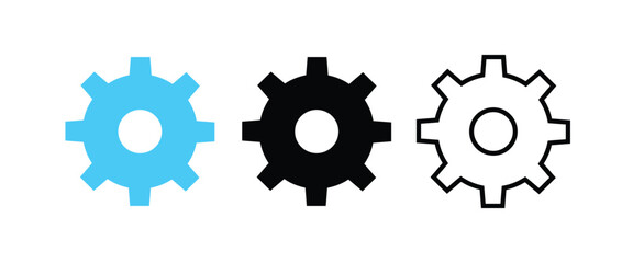 Setting button gear icon vector