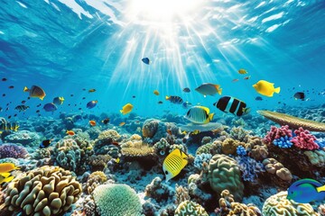 Fototapeta premium An image of cherry blossoms gently falling from trees like pink raindrops, creating a delicate and poetic scene of ephemeral beaut