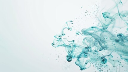 A long, wavy line of white and blue