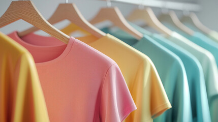 Colorful Hanging Shirts