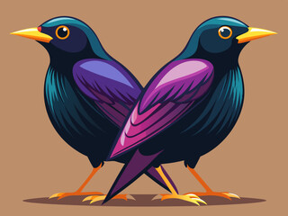 Paire de starlings
