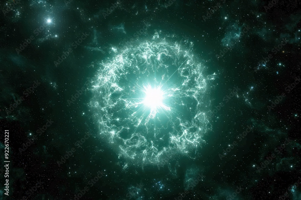 Sticker an image capturing a universe nebula as a cosmic veil, where the intricate interplay of light and ma