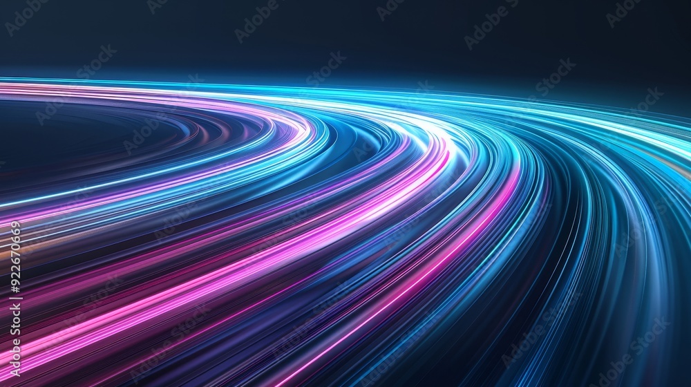 Poster a colorful wave with a lot of sparkles and dots