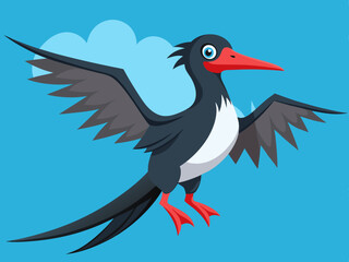Oiseau Frigatebird Set de dessin animé Vector Illustration
