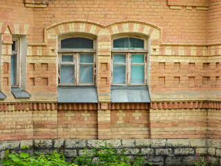 old wall with windows