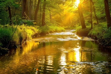 Obraz premium sunset in the forest