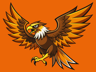 Un aigle royal, un faucon ou un aigle audacieux chasse une proie