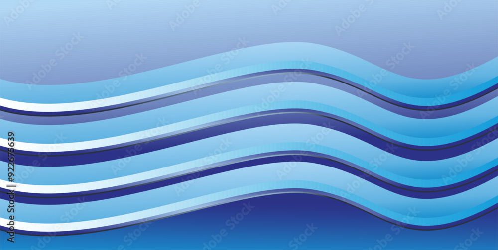 Aufkleber the background design consists of repeating curved lines and gradient blue areas to create an abstra