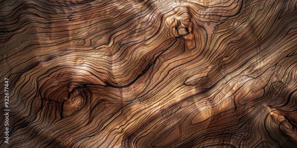 Aufkleber a macro close-up shot of the wood texture with a focus on its natural patterns and variations.