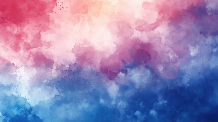 Fototapeta premium A vibrant abstract watercolor painting with shades of red, pink, blue, and purple.
