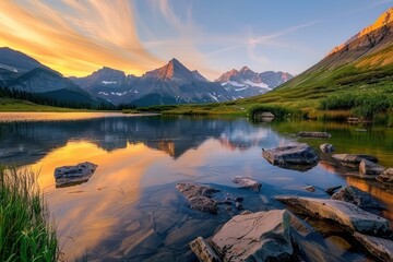 lake in the morning