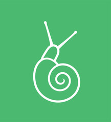 Grape snail outline. Isolated grape snail on white background