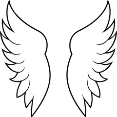 angel vector line art