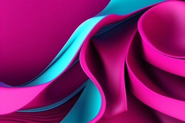 Magenta Colors wave abstract 3D background
