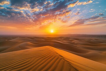 sunset in the desert