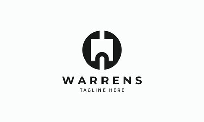 Letter W Abstract Monogram Logo Design Named Warrens