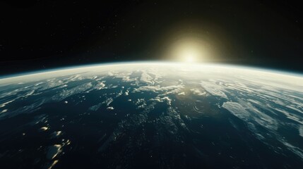 Obraz premium A mesmerizing view of Earth from space, showcasing its continents, oceans, and clouds.