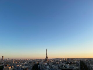 Naklejka premium Eiffel Tower at Sunset