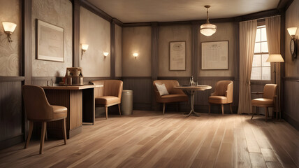 Fototapeta premium Nostalgic vintage home background that exudes a retro vibe. An antique house 