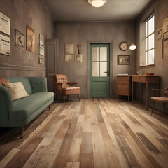 Nostalgic vintage home background that exudes a retro vibe. An antique house 