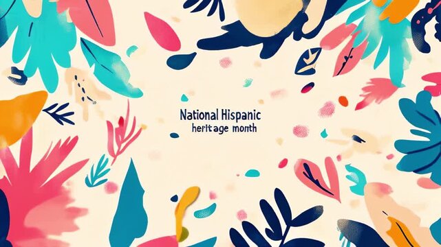 Celebrate National Hispanic Heritage Month with vibrant florals and traditional Hispanic designs on light backgrounds that highlight cultural pride.