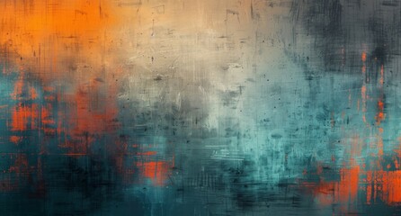Abstract Textured Background With Orange and Blue Shades in a Grungy Style