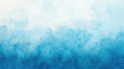 Abstract watercolor textured background with a blue gradient blending into white, evoking a calm and serene atmosphere.